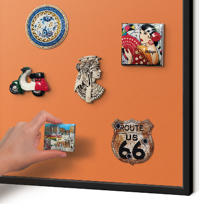 Panou magnetic mural decorativ cadru negru Portocaliu puternic