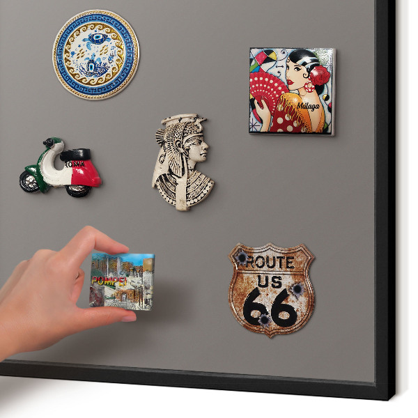 Panou magnetic mural decorativ cadru negru Gri închis