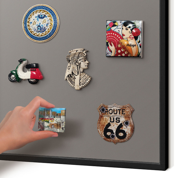 Panou magnetic mural decorativ cadru negru Gri închis