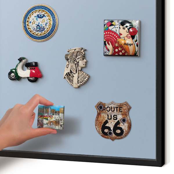 Panou magnetic mural decorativ cadru negru Albastru pastel