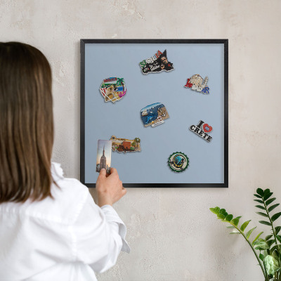 Panou magnetic mural decorativ cadru negru Albastru pastel