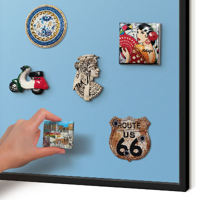 Panou magnetic mural decorativ cadru negru Culoare albastră