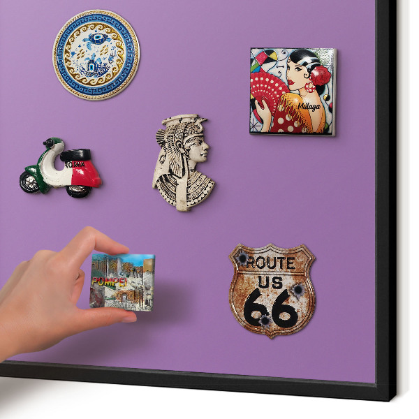 Panou magnetic mural decorativ cadru negru Violet