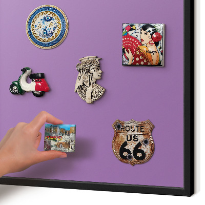 Panou magnetic mural decorativ cadru negru Violet