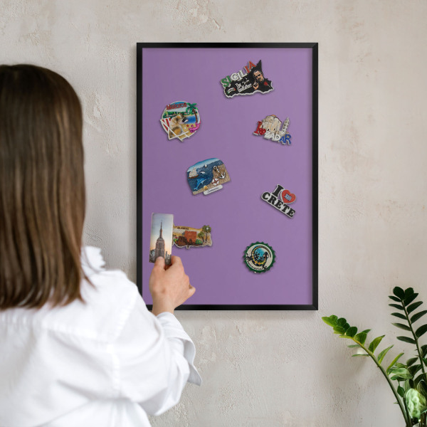 Panou magnetic mural decorativ cadru negru Violet