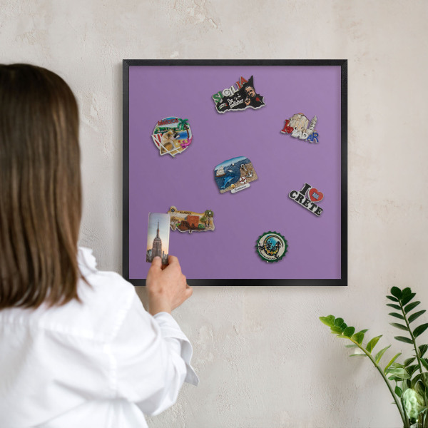 Panou magnetic mural decorativ cadru negru Violet