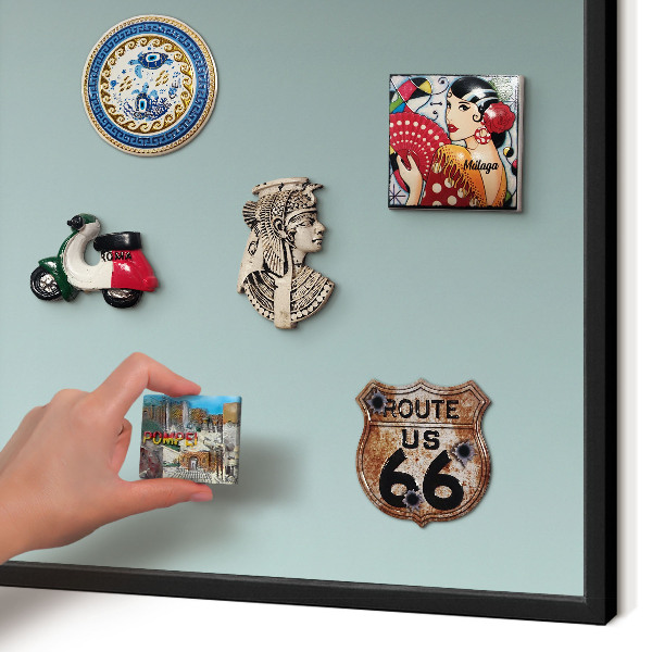 Panou magnetic mural decorativ cadru negru Gradient turcoaz