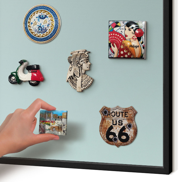 Panou magnetic mural decorativ cadru negru Gradient turcoaz