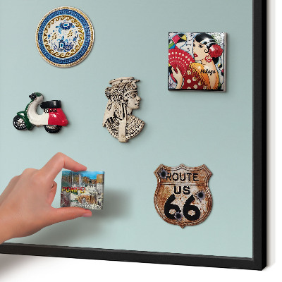 Panou magnetic mural decorativ cadru negru Gradient turcoaz