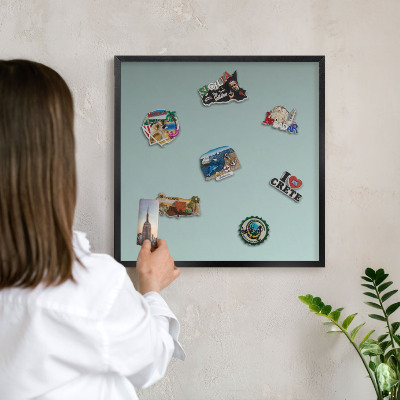 Panou magnetic mural decorativ cadru negru Gradient turcoaz