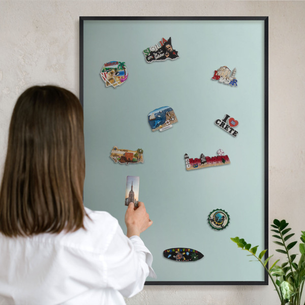 Panou magnetic mural decorativ cadru negru Gradient turcoaz