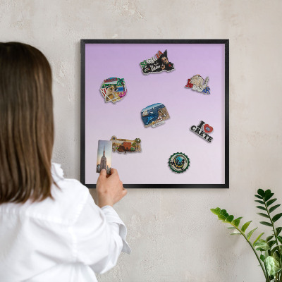 Panou magnetic mural decorativ cadru negru Gradient subtil