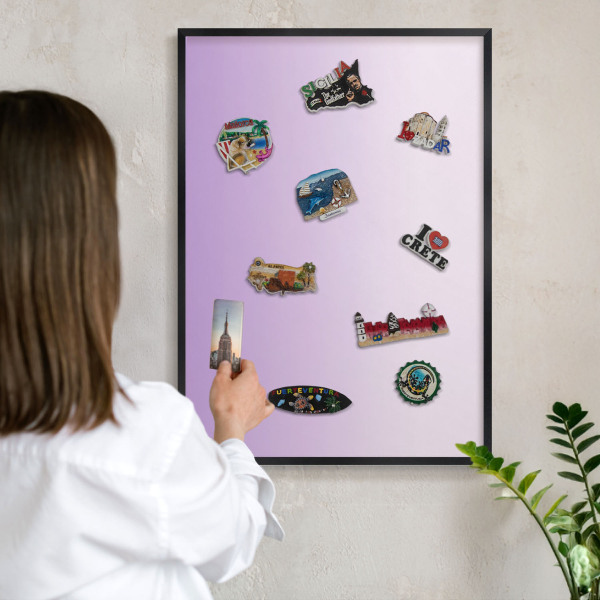 Panou magnetic mural decorativ cadru negru Gradient subtil