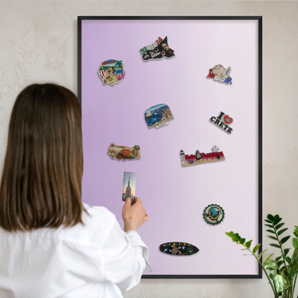 Panou magnetic mural decorativ cadru negru Gradient subtil