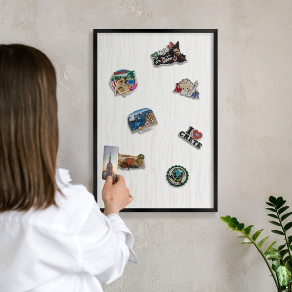 Panou magnetic mural decorativ cadru negru Armonia liniilor