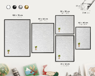 Panou magnetic mural decorativ cadru negru Model din lemn
