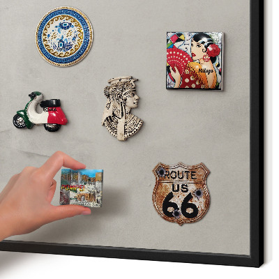 Panou magnetic mural decorativ cadru negru Fundal gri