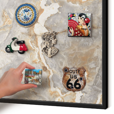 Panou magnetic mural decorativ cadru negru Eleganța marmurei