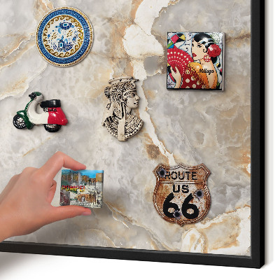 Panou magnetic mural decorativ cadru negru Eleganța marmurei