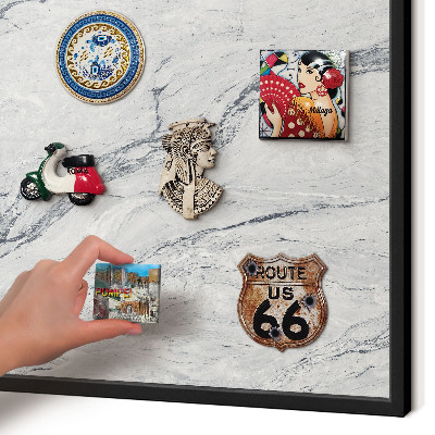 Panou magnetic mural decorativ cadru negru Eleganță gri