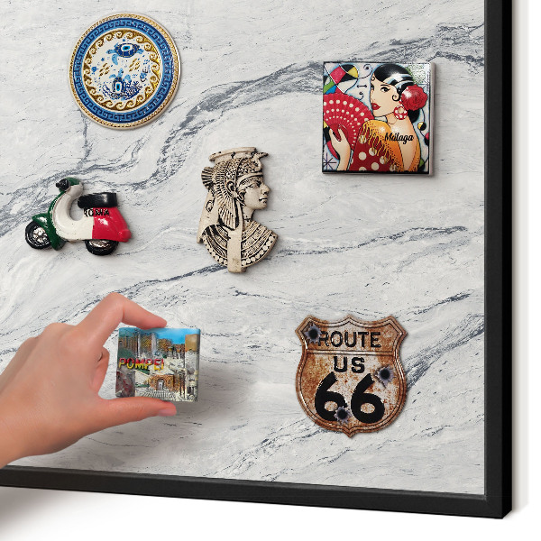 Panou magnetic mural decorativ cadru negru Eleganță gri