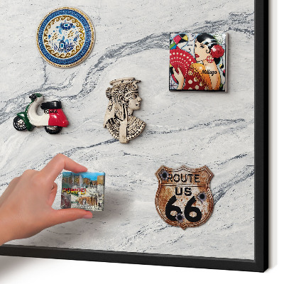 Panou magnetic mural decorativ cadru negru Eleganță gri