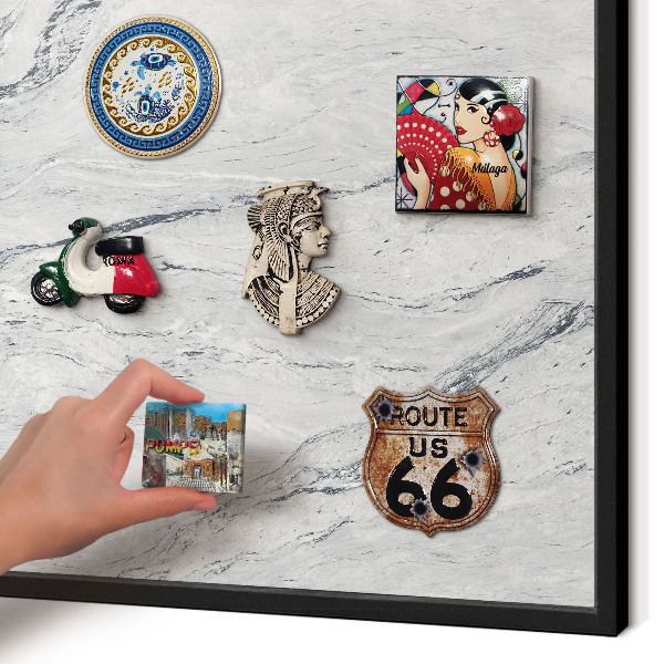 Panou magnetic mural decorativ cadru negru Eleganță gri