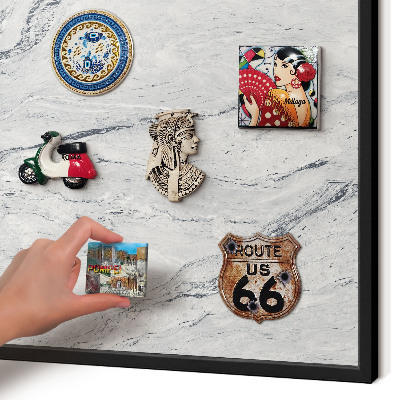 Panou magnetic mural decorativ cadru negru Eleganță gri