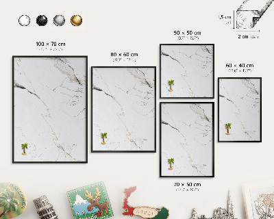Panou magnetic mural decorativ cadru negru Eleganță modernă