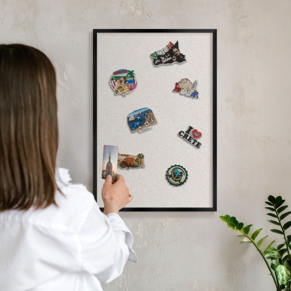 Panou magnetic mural decorativ cadru negru Textură cremoasă