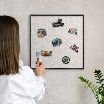 Panou magnetic mural decorativ cadru negru Textură cremoasă