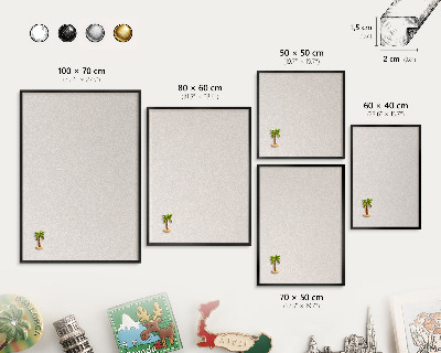Panou magnetic mural decorativ cadru negru Textură cremoasă
