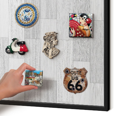 Panou magnetic mural decorativ cadru negru Textură de lemn