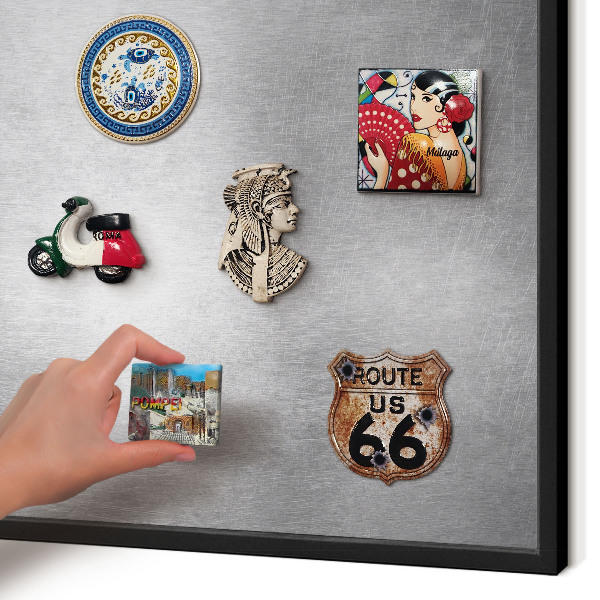 Panou magnetic mural decorativ cadru negru Suprafață metalică