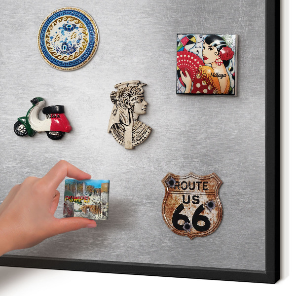 Panou magnetic mural decorativ cadru negru Suprafață metalică