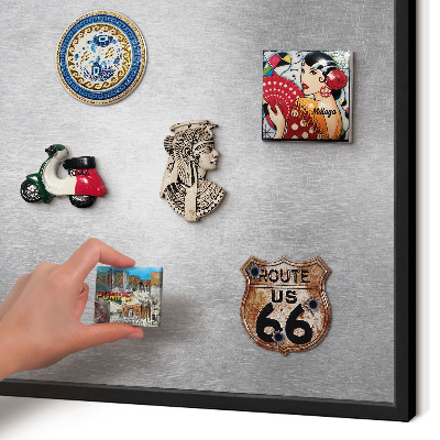 Panou magnetic mural decorativ cadru negru Suprafață metalică
