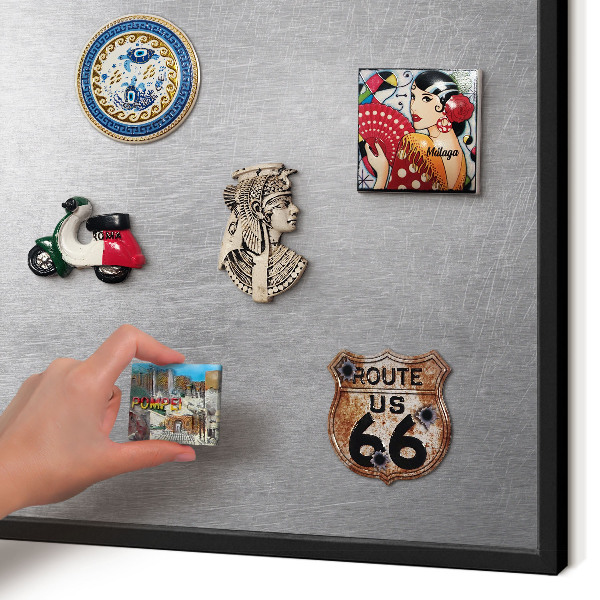 Panou magnetic mural decorativ cadru negru Suprafață metalică