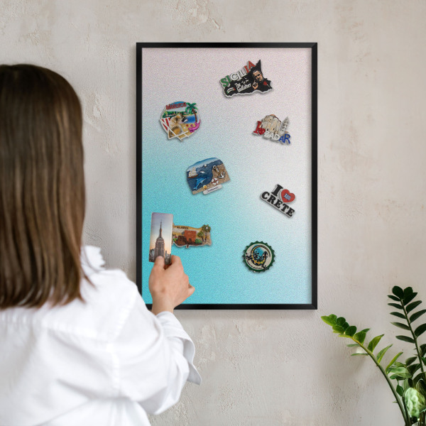 Panou magnetic mural decorativ cadru negru Abstracție pastelată