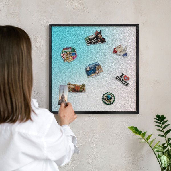 Panou magnetic mural decorativ cadru negru Abstracție pastelată