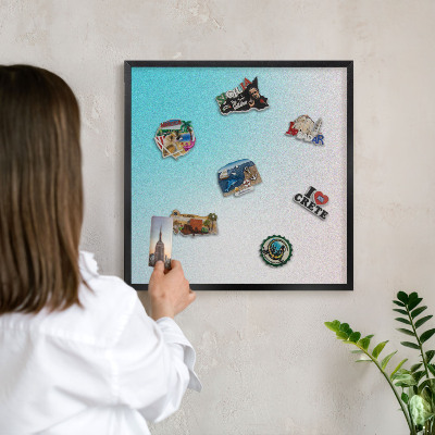 Panou magnetic mural decorativ cadru negru Abstracție pastelată