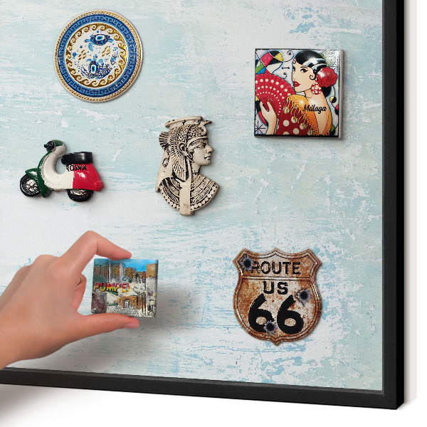 Panou magnetic mural decorativ cadru negru Abraziuni pastelate