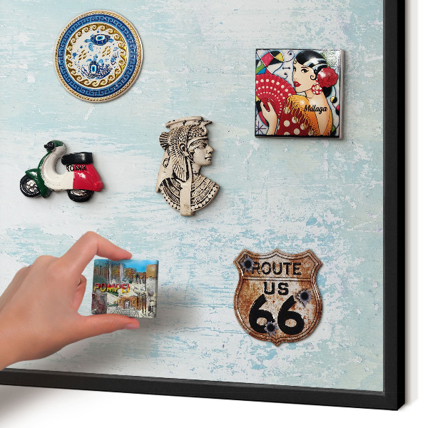 Panou magnetic mural decorativ cadru negru Abraziuni pastelate