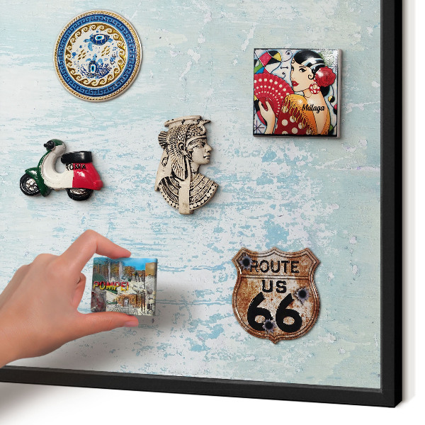 Panou magnetic mural decorativ cadru negru Abraziuni pastelate