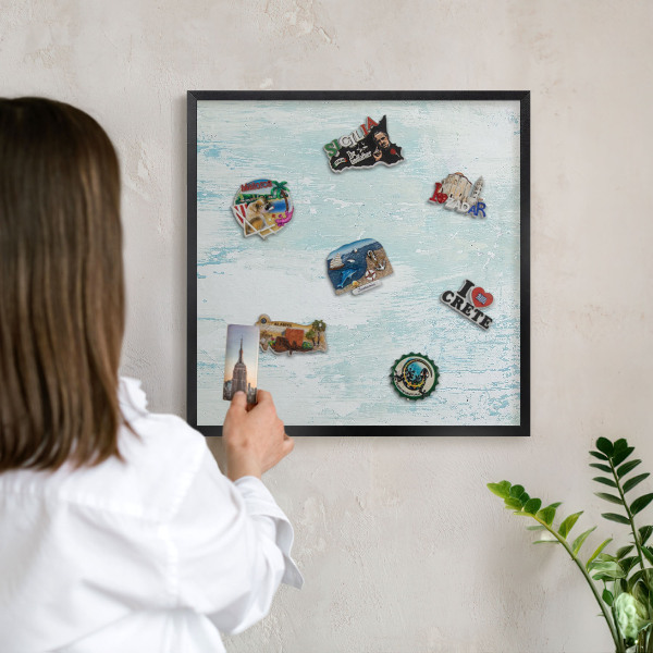 Panou magnetic mural decorativ cadru negru Abraziuni pastelate