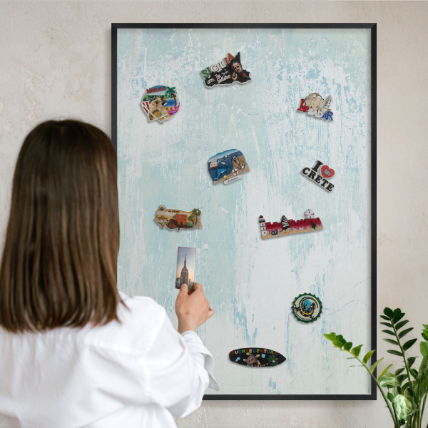 Panou magnetic mural decorativ cadru negru Abraziuni pastelate