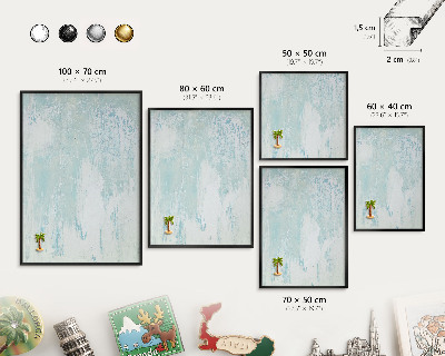 Panou magnetic mural decorativ cadru negru Abraziuni pastelate