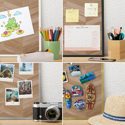 Panou magnetic mural decorativ cadru negru Os de hering din lemn