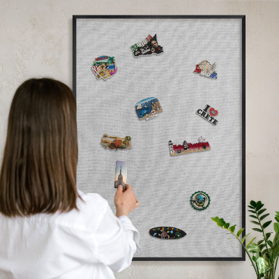 Panou magnetic mural decorativ cadru negru Eleganță subtilă