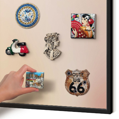 Panou magnetic mural decorativ cadru negru Bej pal