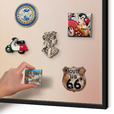 Panou magnetic mural decorativ cadru negru Bej pal